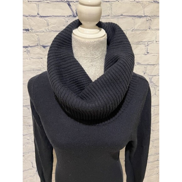 GAP Women's Pullover Solid Turtleneck Sweater Navy Blue Wool Blend Size Small - Picture 2 of 8